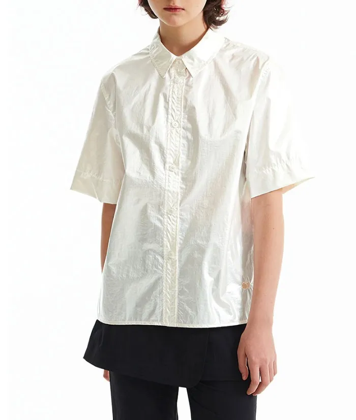 KIRSH  |[ KIRSH ]★SHINY COATING HALF SHIRT