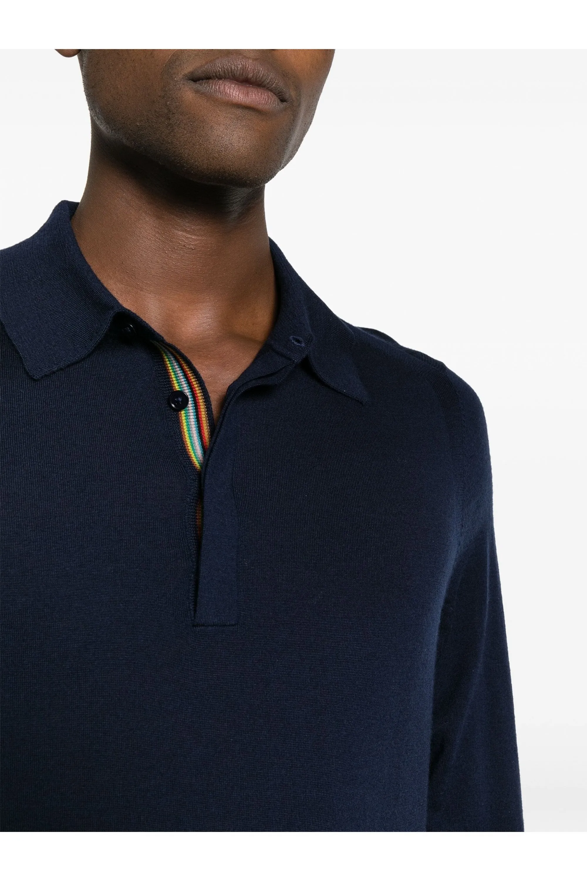 Knitted Polo Shirt Navy