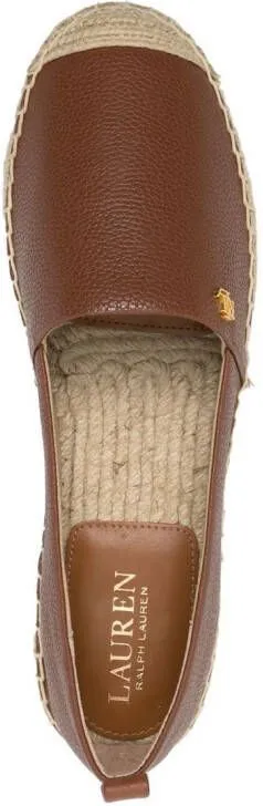 Lauren Ralph Lauren Cameryn leather espadrilles Brown