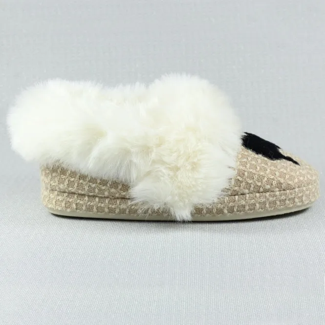 Lazy Dogz Cookie Slippers KLD433 Beige