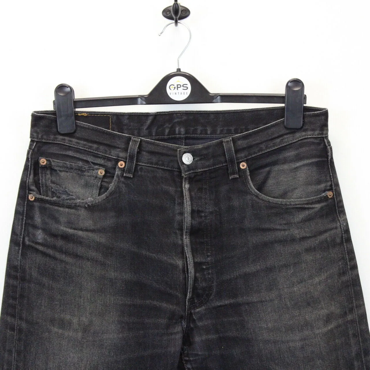 LEVIS 501 Jeans Black Charcoal | W33 L34