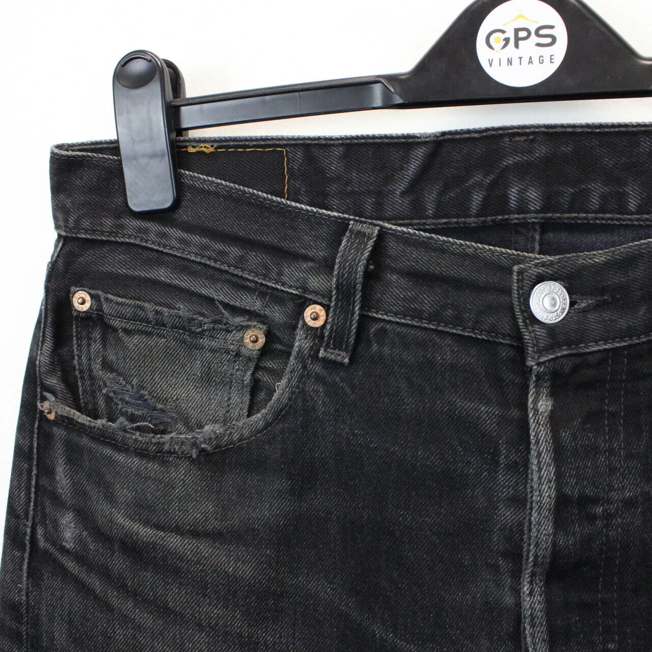 LEVIS 501 Jeans Black Charcoal | W33 L34