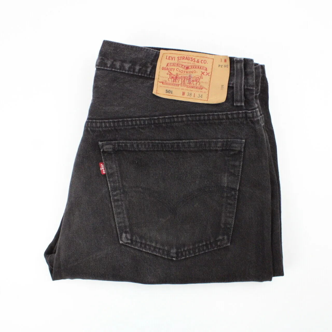 LEVIS 501 Jeans Black Charcoal | W38 L34