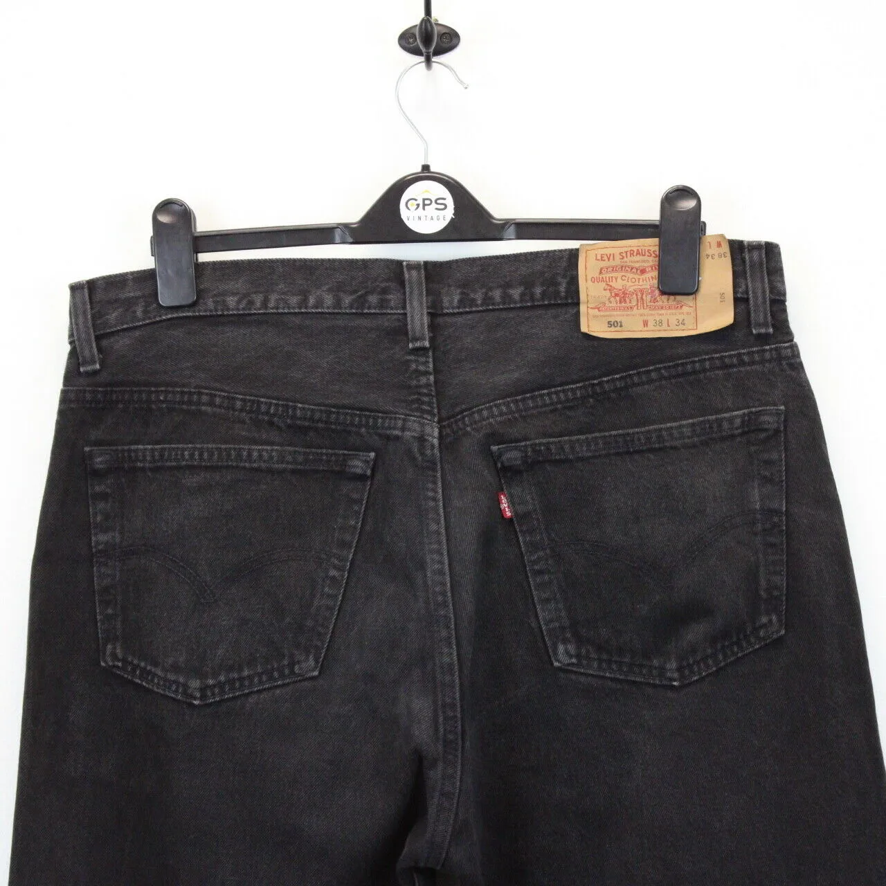 LEVIS 501 Jeans Black Charcoal | W38 L34