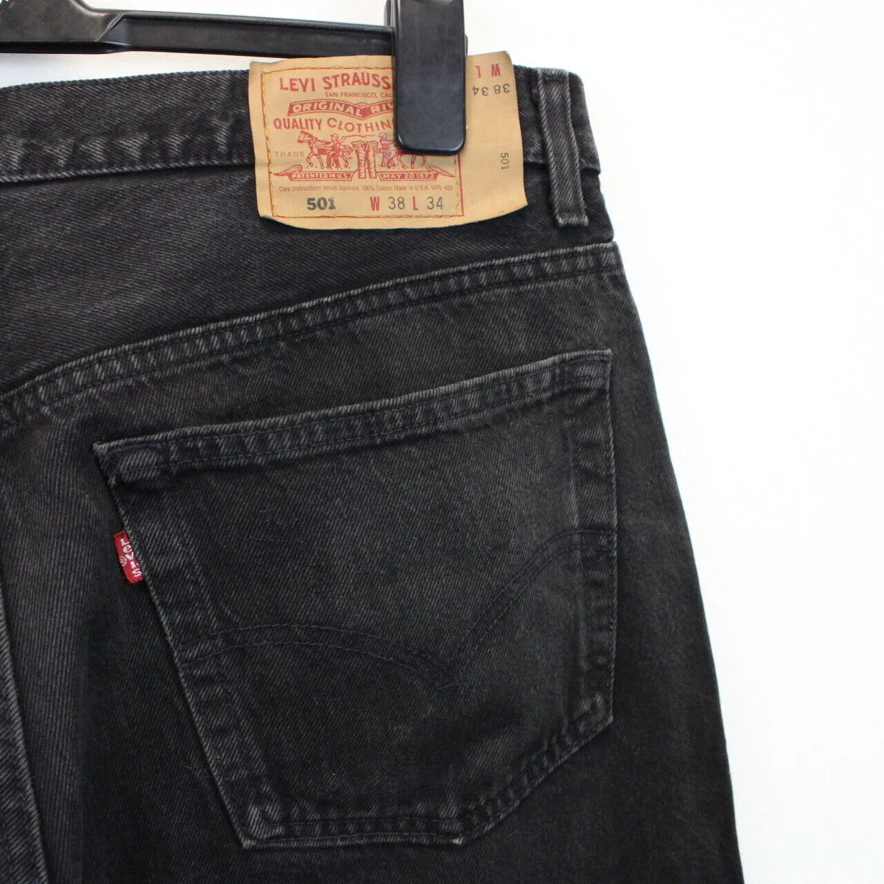 LEVIS 501 Jeans Black Charcoal | W38 L34