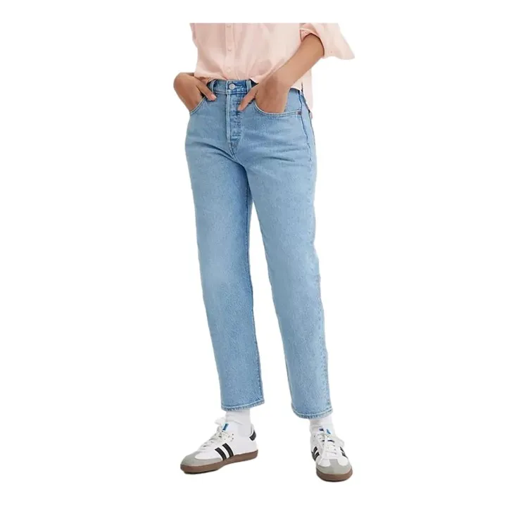 Women's LEVI'S 501 Original Cropped Light Jeans in Samba Tango