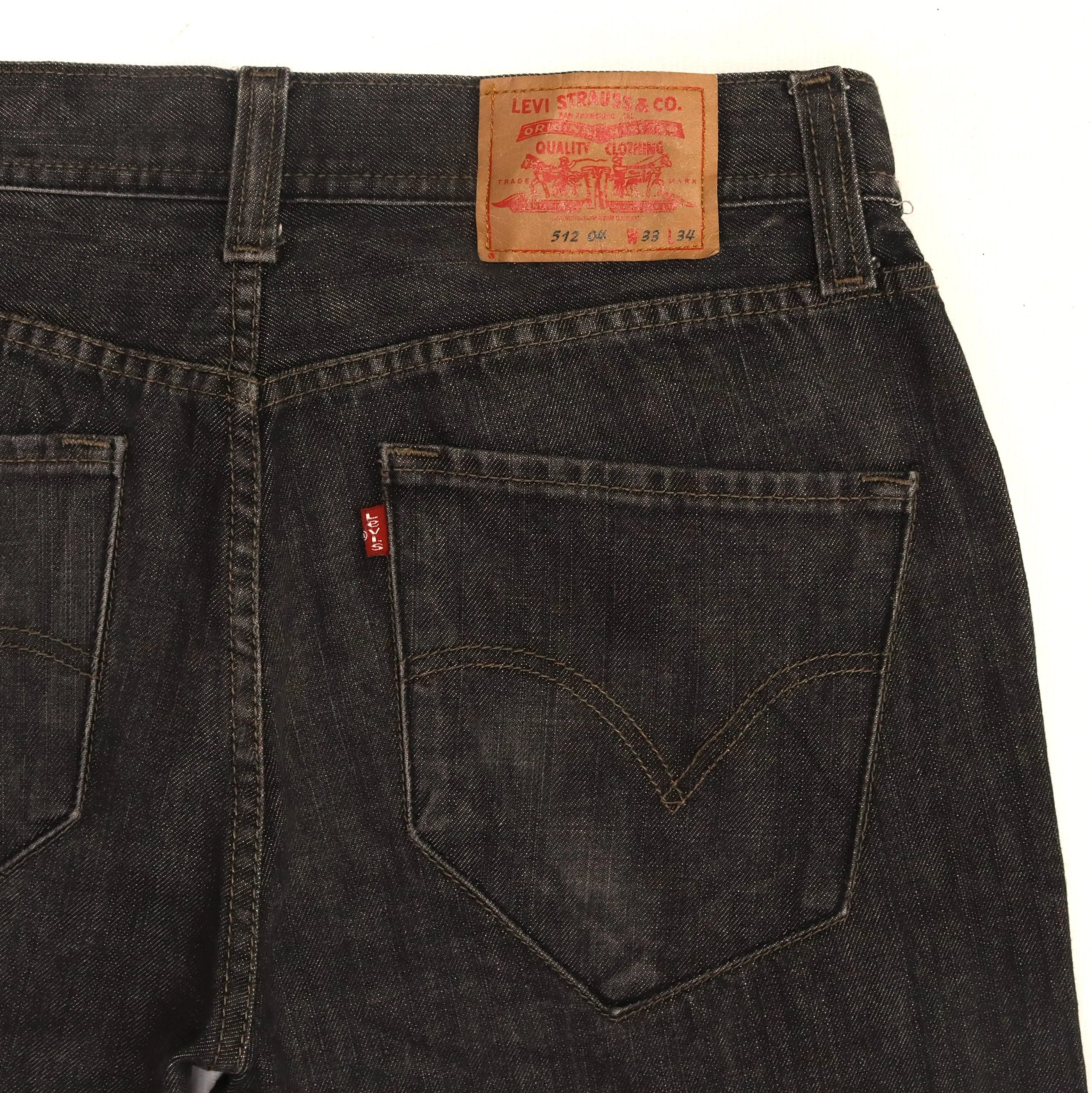 Levi's 512 Black Straight Jeans