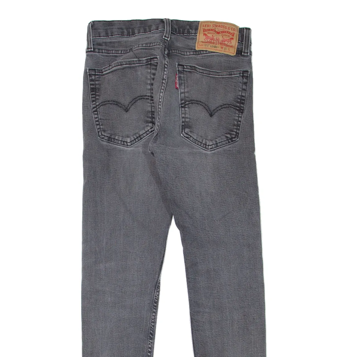 LEVI'S 512 Jeans Lo-Ball Mens Grey Slim Tapered W30 L29