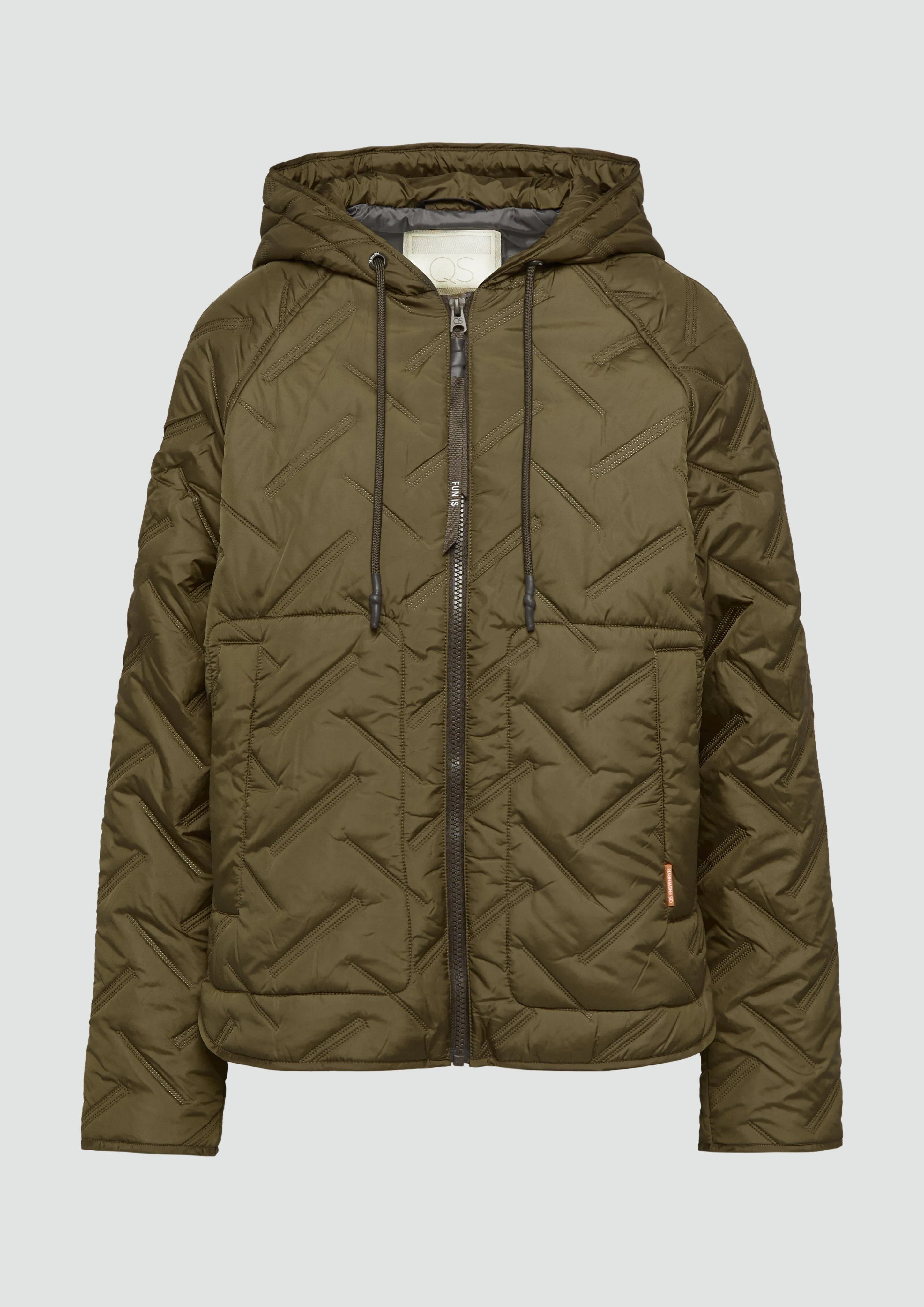 Lightweight quilted jacket with a hood