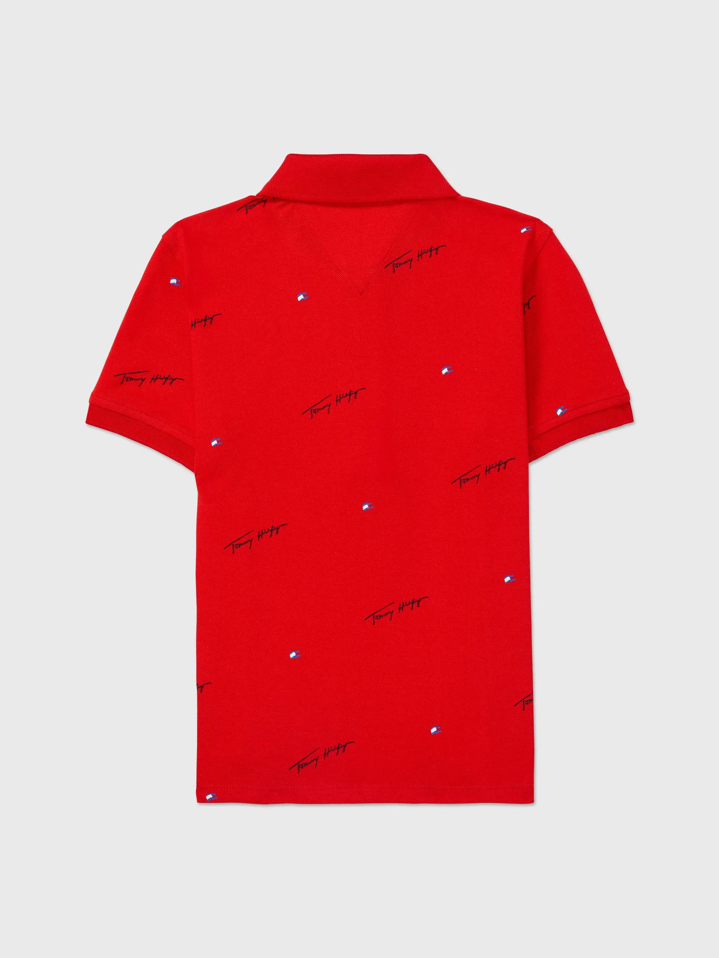 Logo Print Polo (Boys) - Blush Red