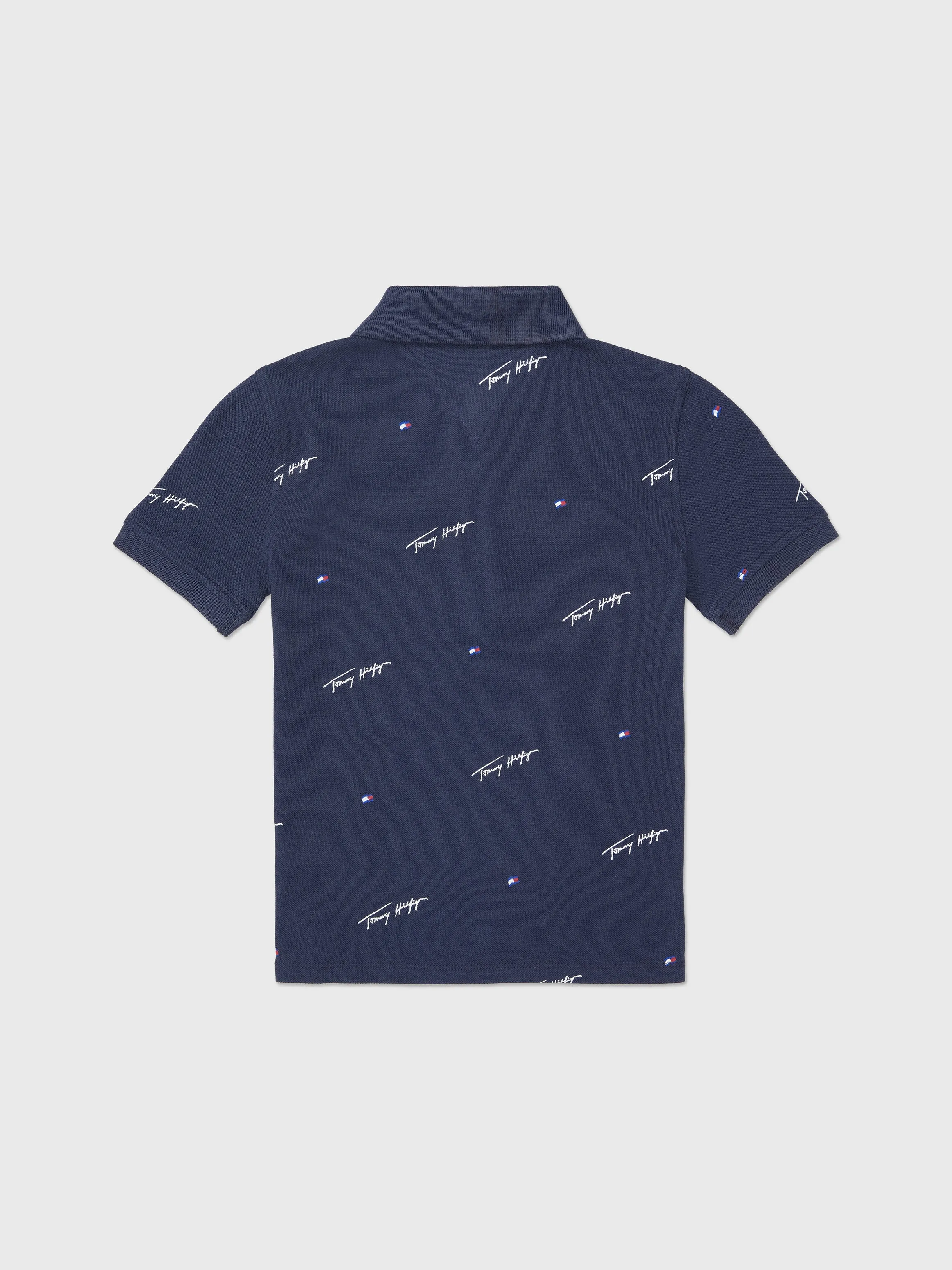 Logo Print Polo (Boys) - Cobalt Saphire