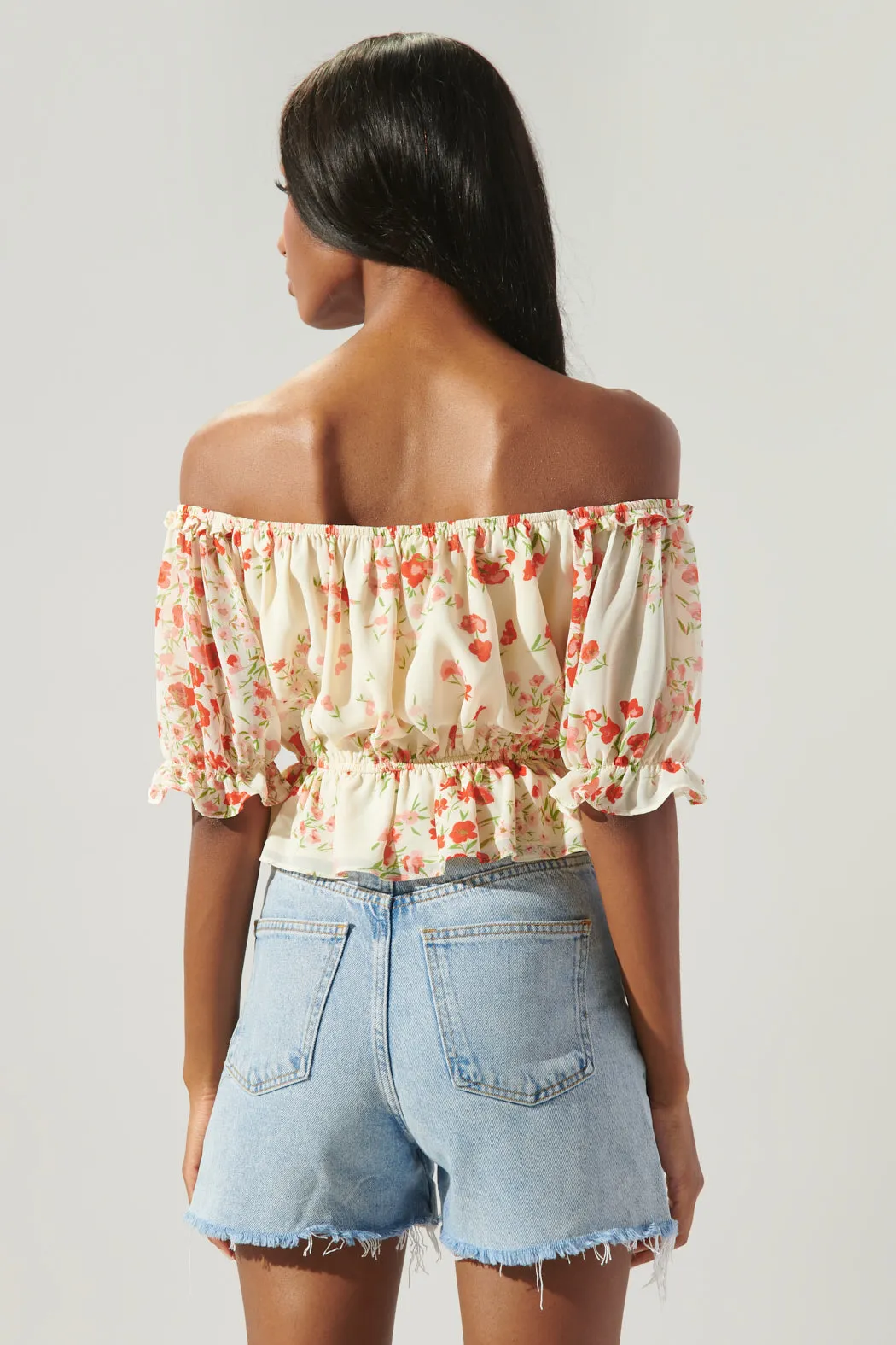 Love Bomb Edith Off the Shoulder Ruffle Top