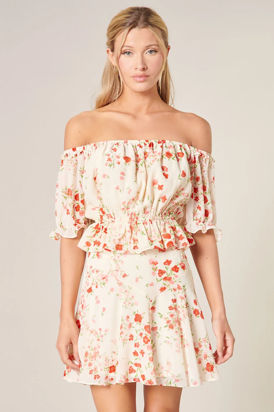 Love Bomb Edith Off the Shoulder Ruffle Top