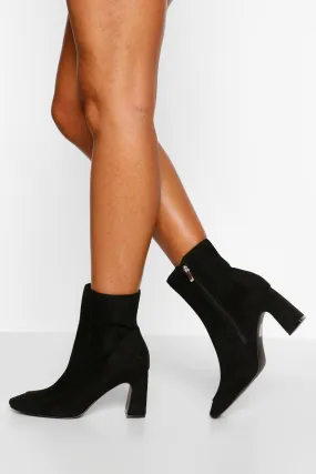 Low Curved Heel Shoe Boots