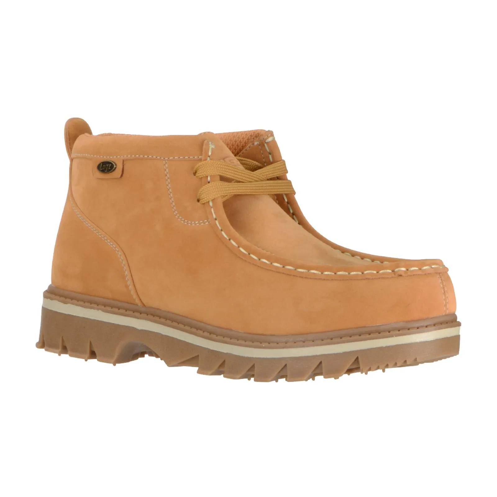 Lugz Men's Brown Nubuck Chukka Boots, Lace Up - MWALYMK-7431.