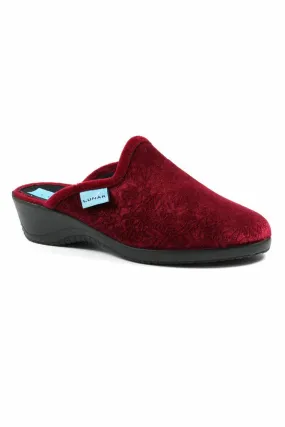 Lunar Womens Slippers KLA 170 Andrea in Burgundy