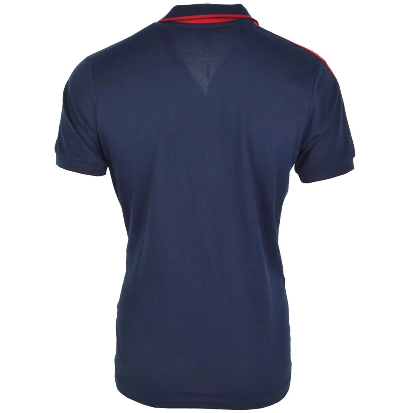 Luxe Stripe Polo (Navy/Red)