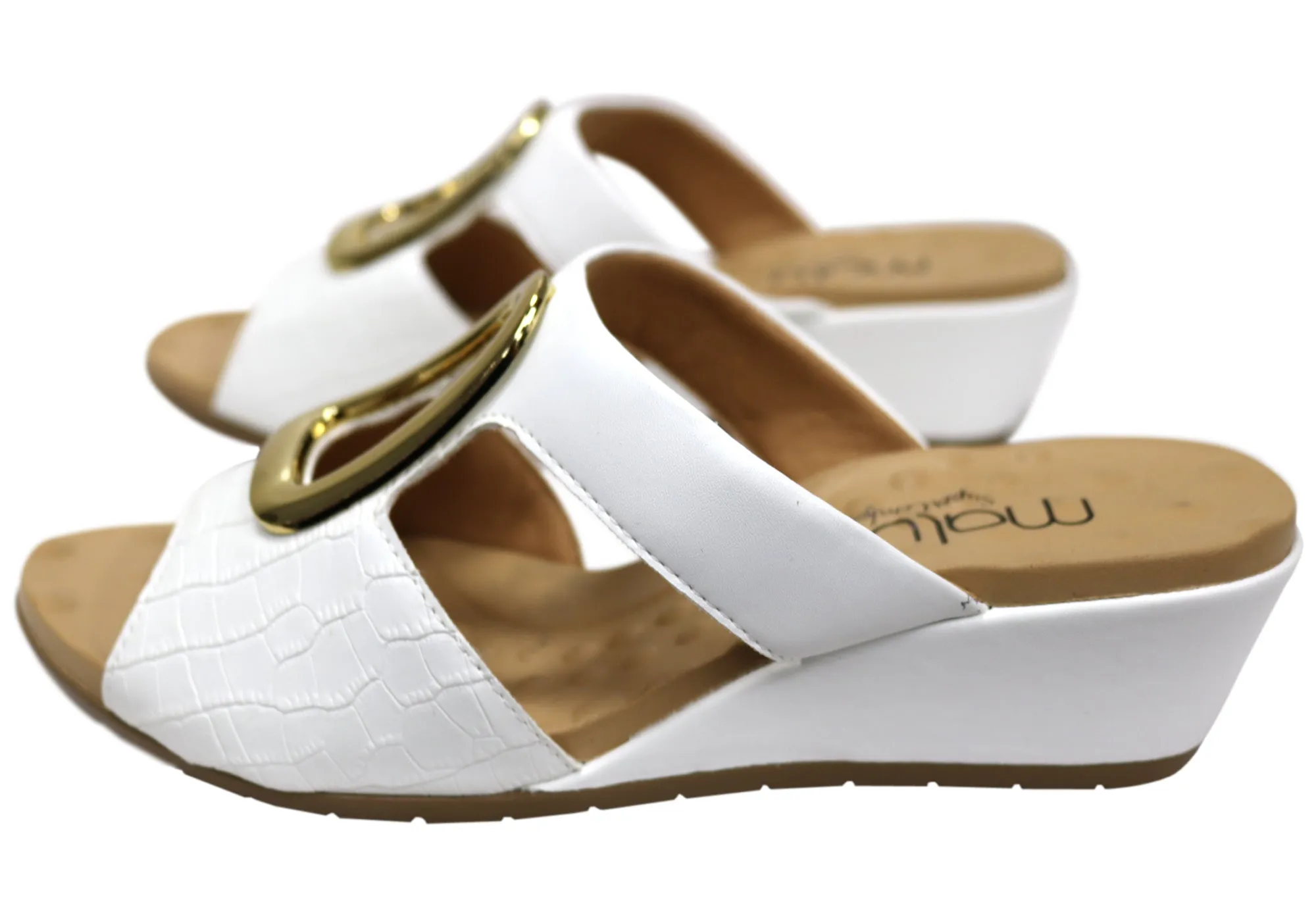 Malu Supercomfort Amosar Womens Comfort Wedge Slides Made In Brazil