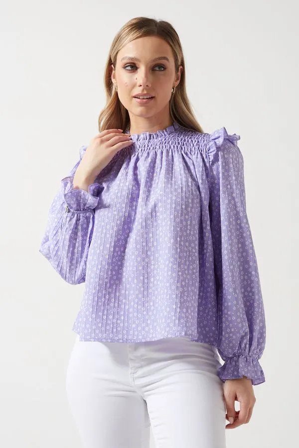 Marc Angelo Ruffle Sleeve Top