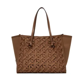 Marcella Donna Cuoio Leather Shopping Tote Bag