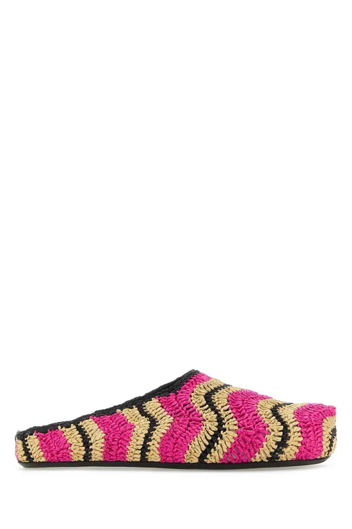 Marni Multicolor Raffia Slippers