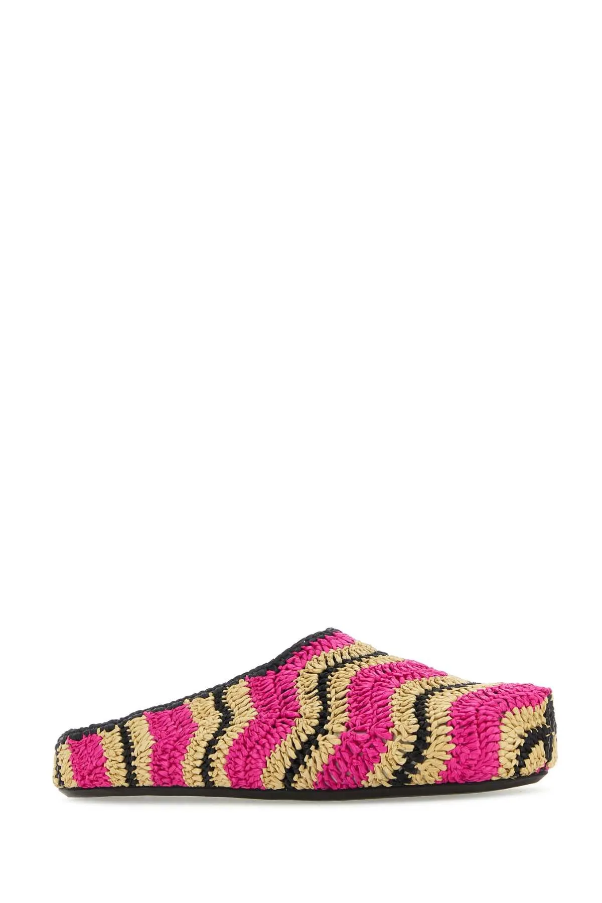 Marni Multicolor Raffia Slippers