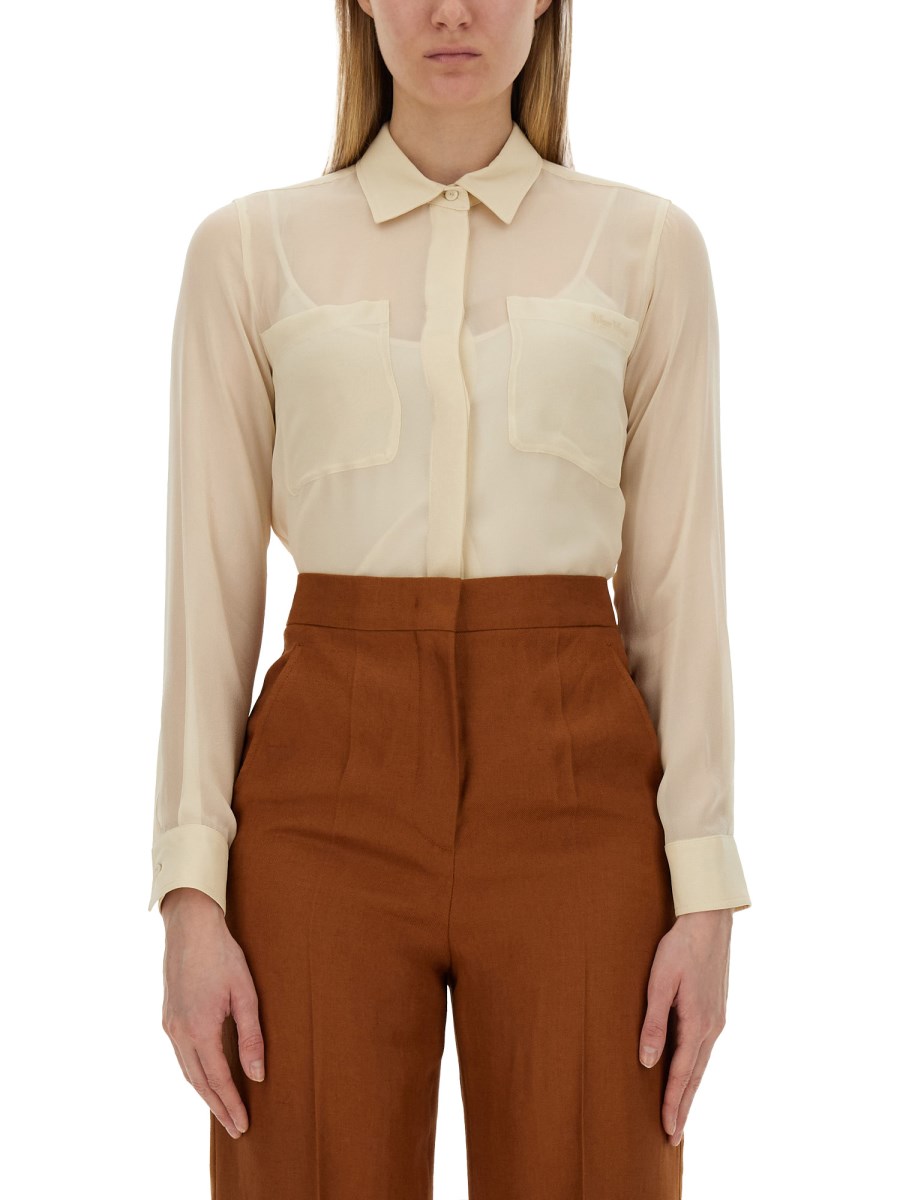 MAX MARA    SILK SUMMER CLAM SHIRT