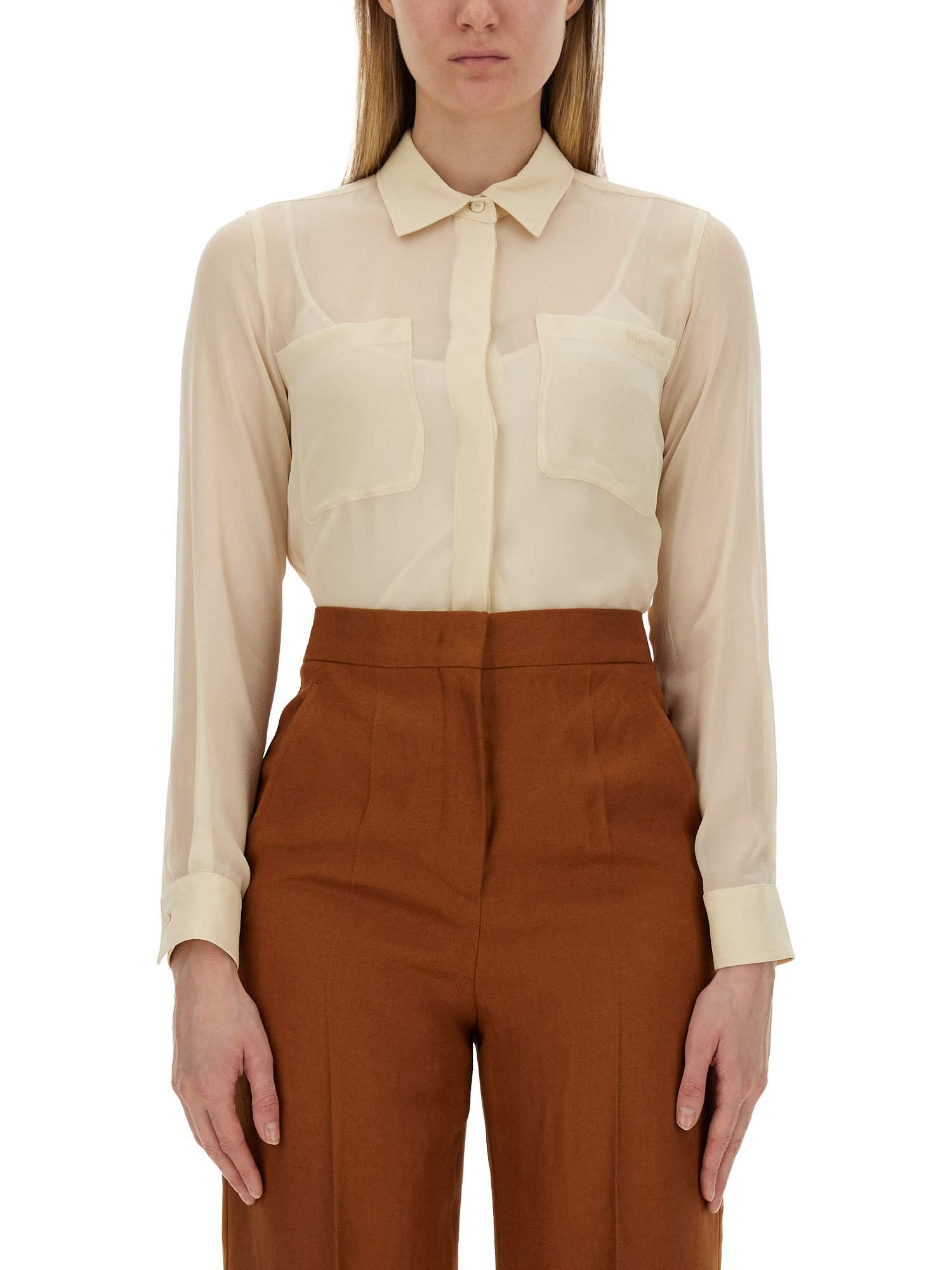 MAX MARA    SILK SUMMER CLAM SHIRT