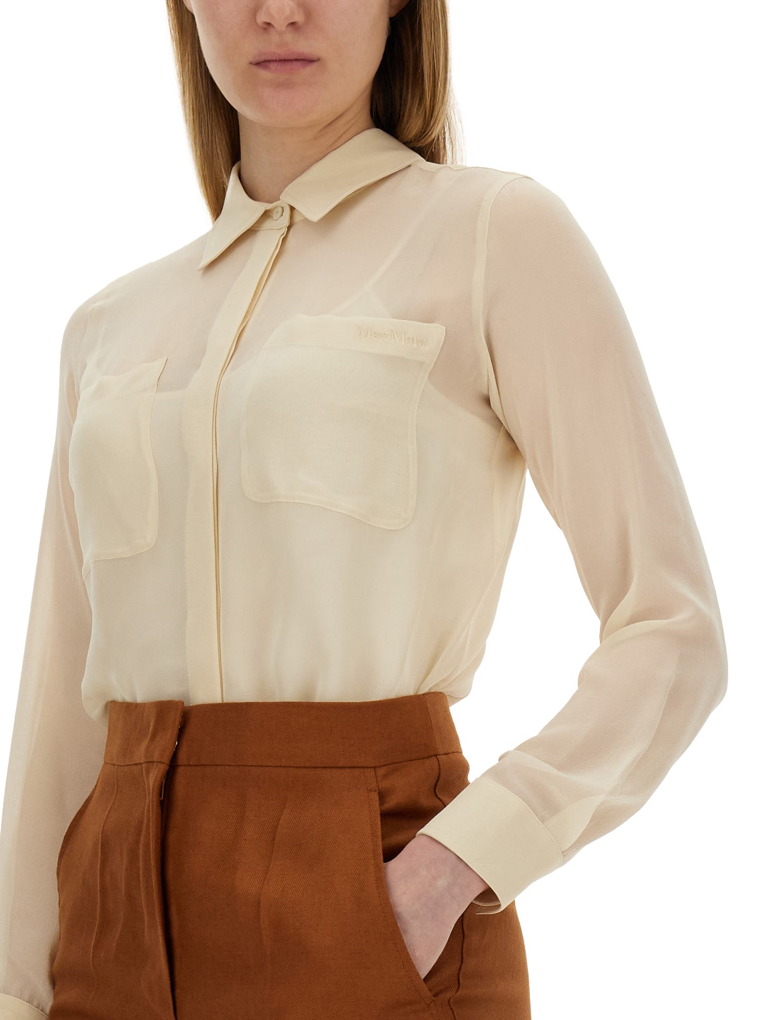 MAX MARA    SILK SUMMER CLAM SHIRT