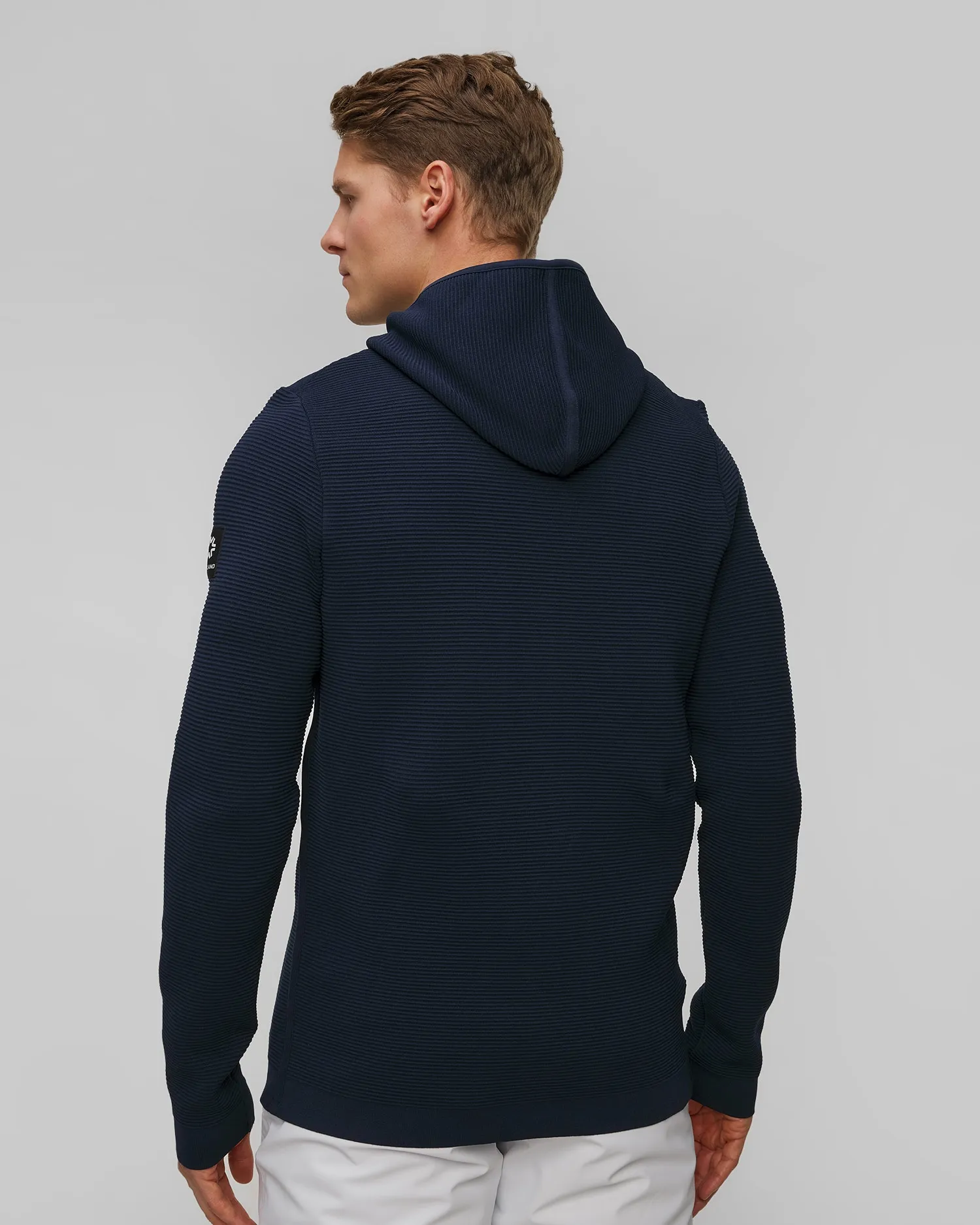 Men's navy blue technical sweatshirt with hood Newland Vogel N33134-8