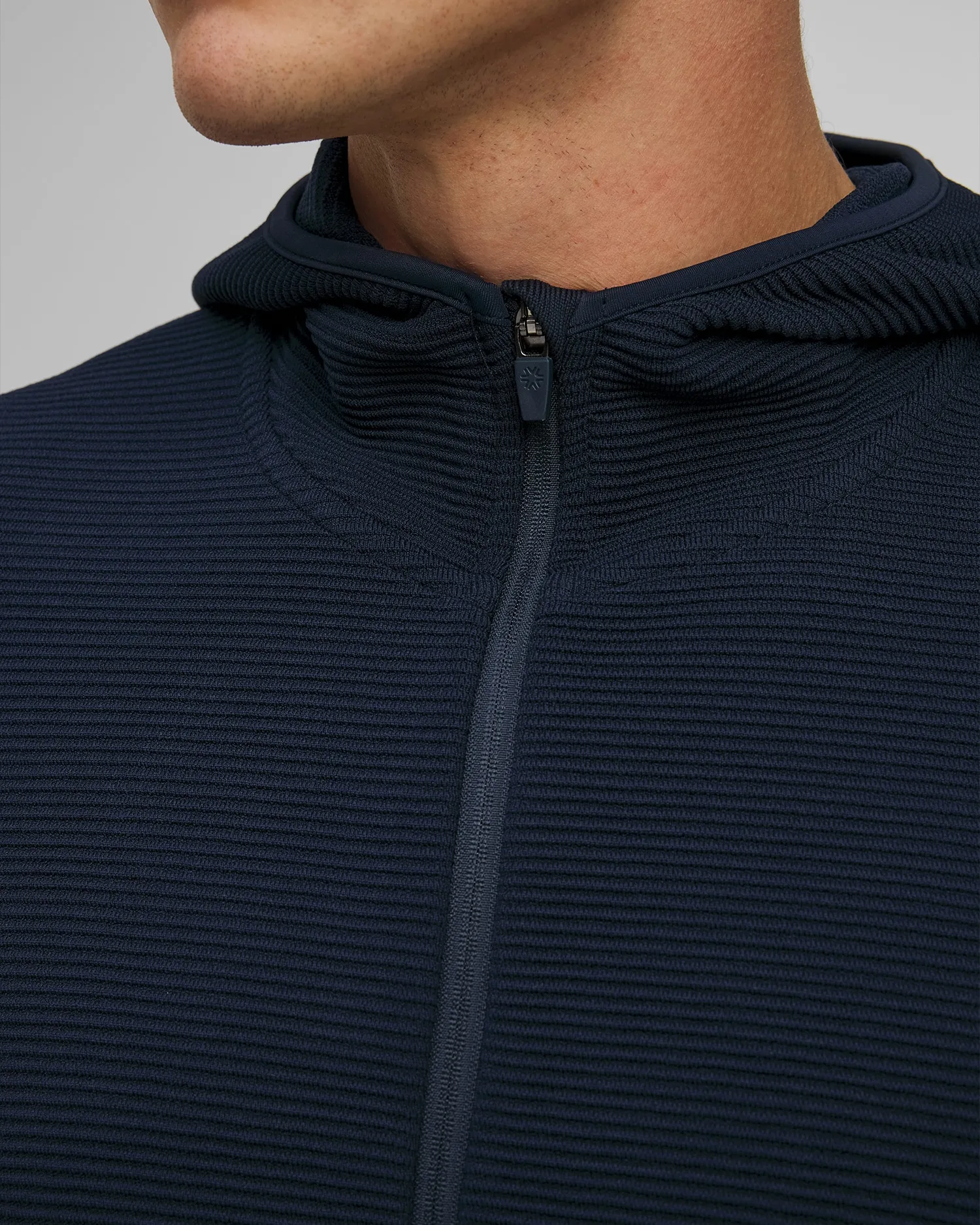 Men's navy blue technical sweatshirt with hood Newland Vogel N33134-8