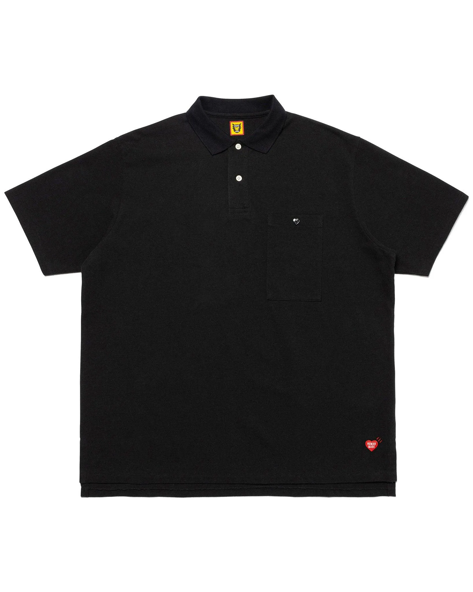 Men's Black Oversized Polo Shirt.