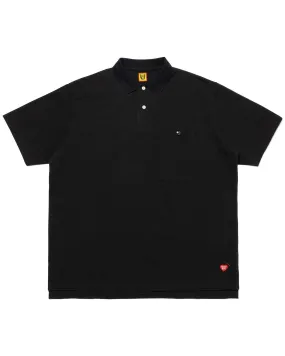 Men's Black Oversized Polo Shirt.