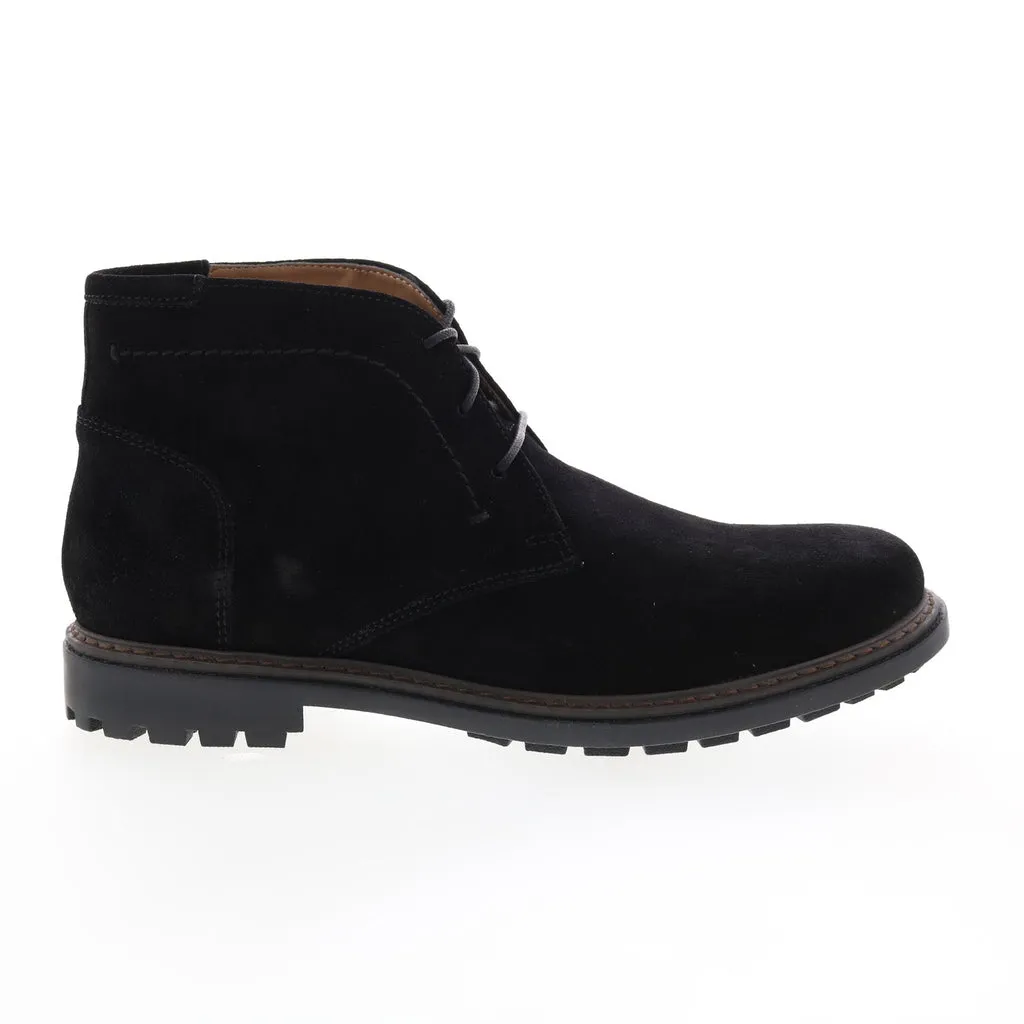 Men's Black Suede Lace Up Boots - Florsheim Chukka 11927-008-M.