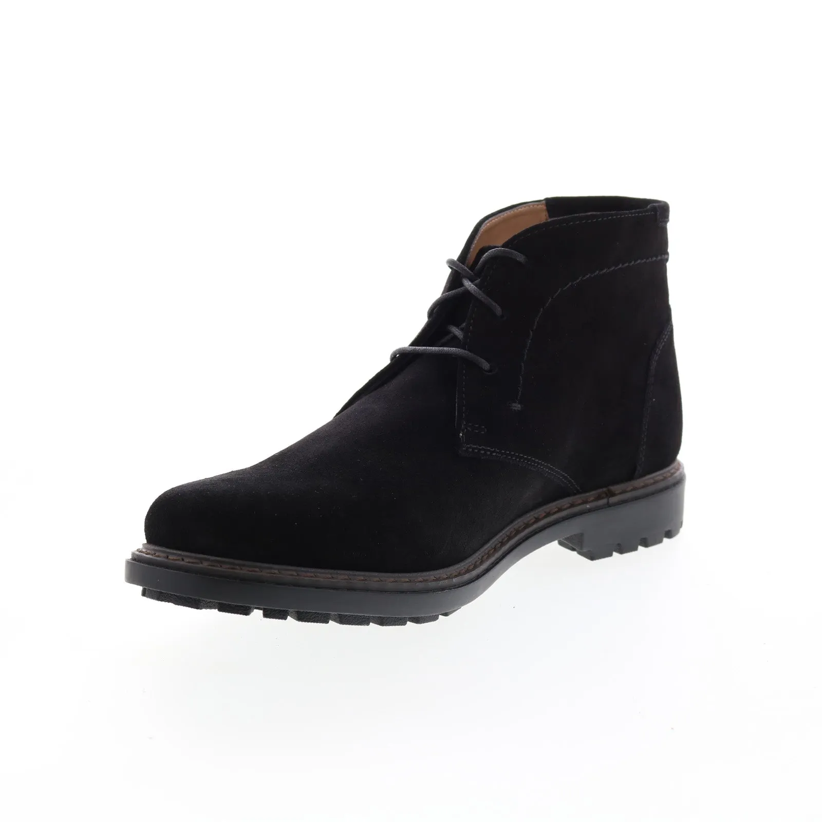 Men's Black Suede Lace Up Boots - Florsheim Chukka 11927-008-M.