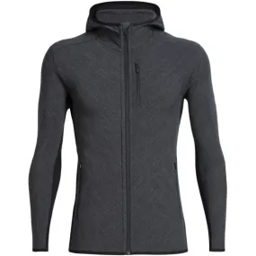 Mens Merino Fleece Zip Hoodie - Icebreaker Elemental LS Jacket