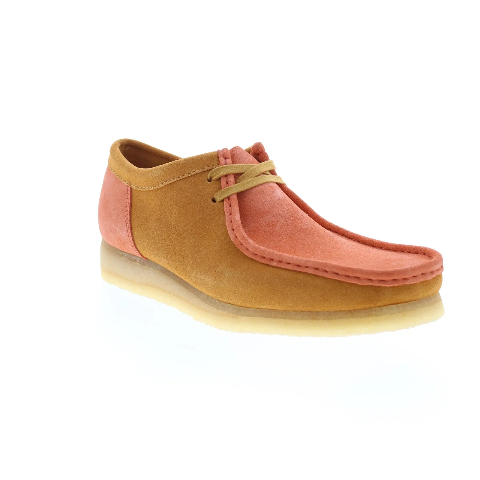 Men's Orange Suede Clarks Wallabee 2 Chukka Boots (Style 26160486)