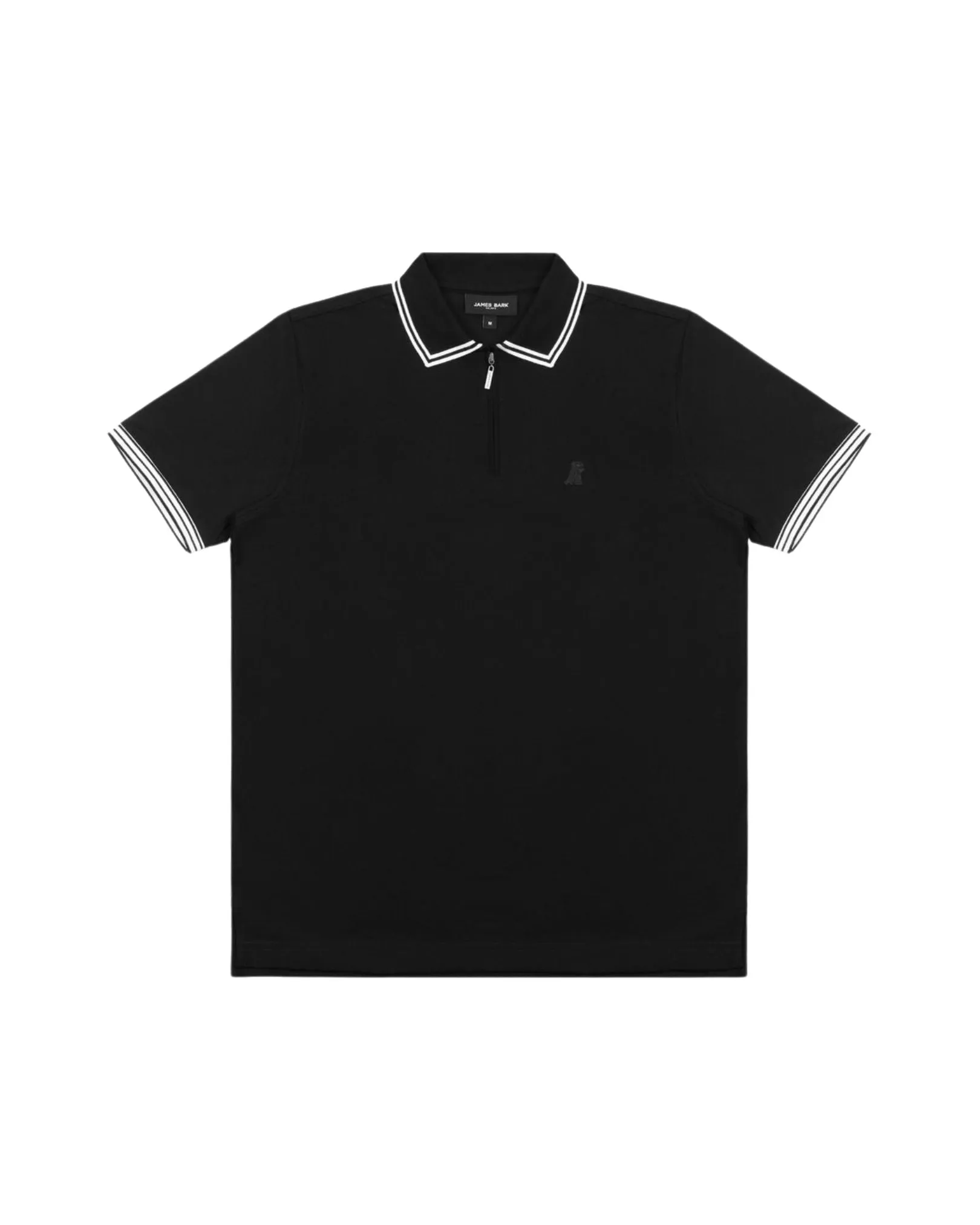 Men's Striped Travel Polo Shirt - Black A167