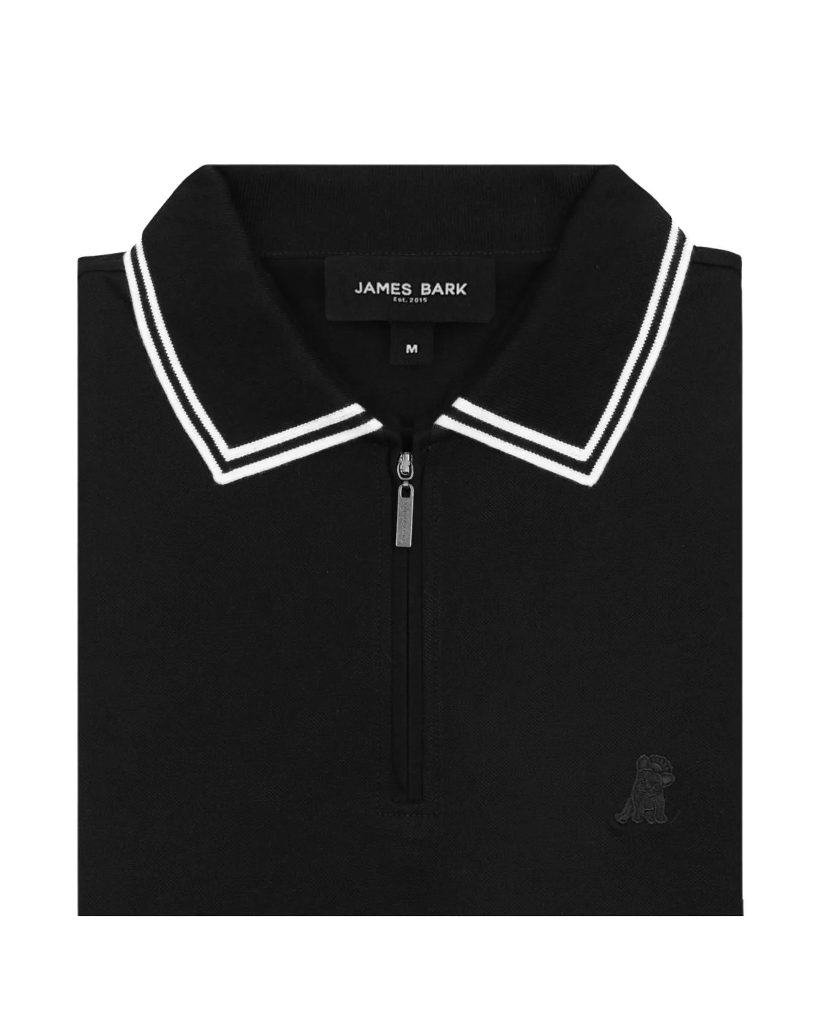 Men's Striped Travel Polo Shirt - Black A167