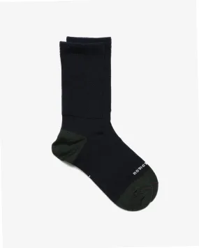 Merino Crew Socks in Navy/Dark Green