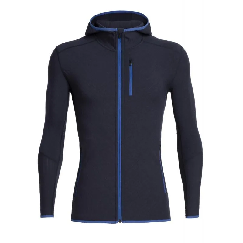 Merino Fleece Men's Jacket - Icebreaker Descender LS Zip Hood