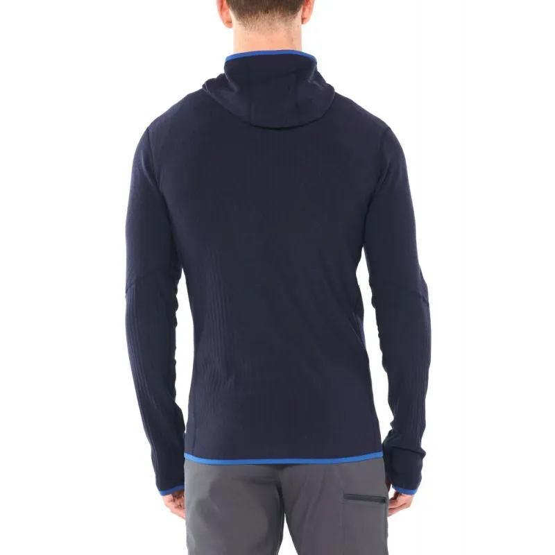 Merino Fleece Men's Jacket - Icebreaker Descender LS Zip Hood