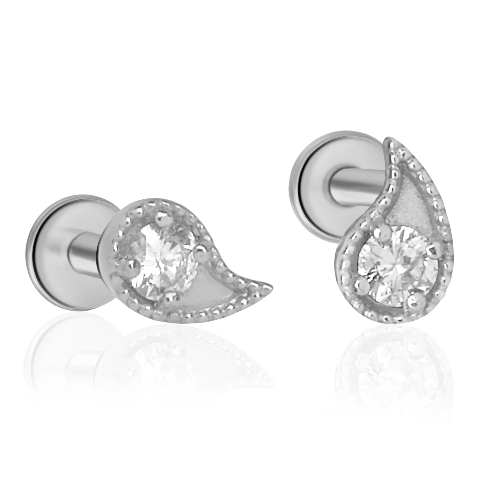 Diamond Paisley Earrings