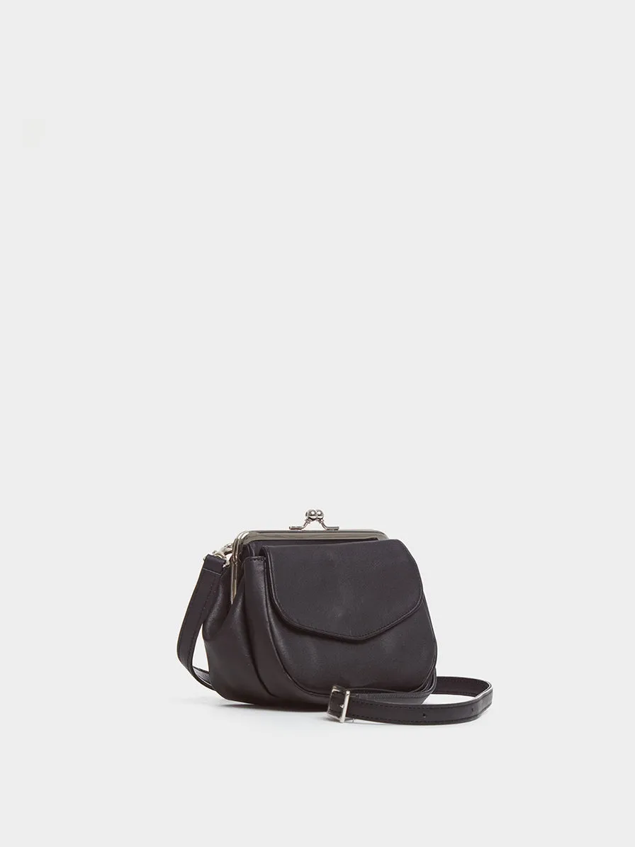 Black Mini Clasp Pochette Bag