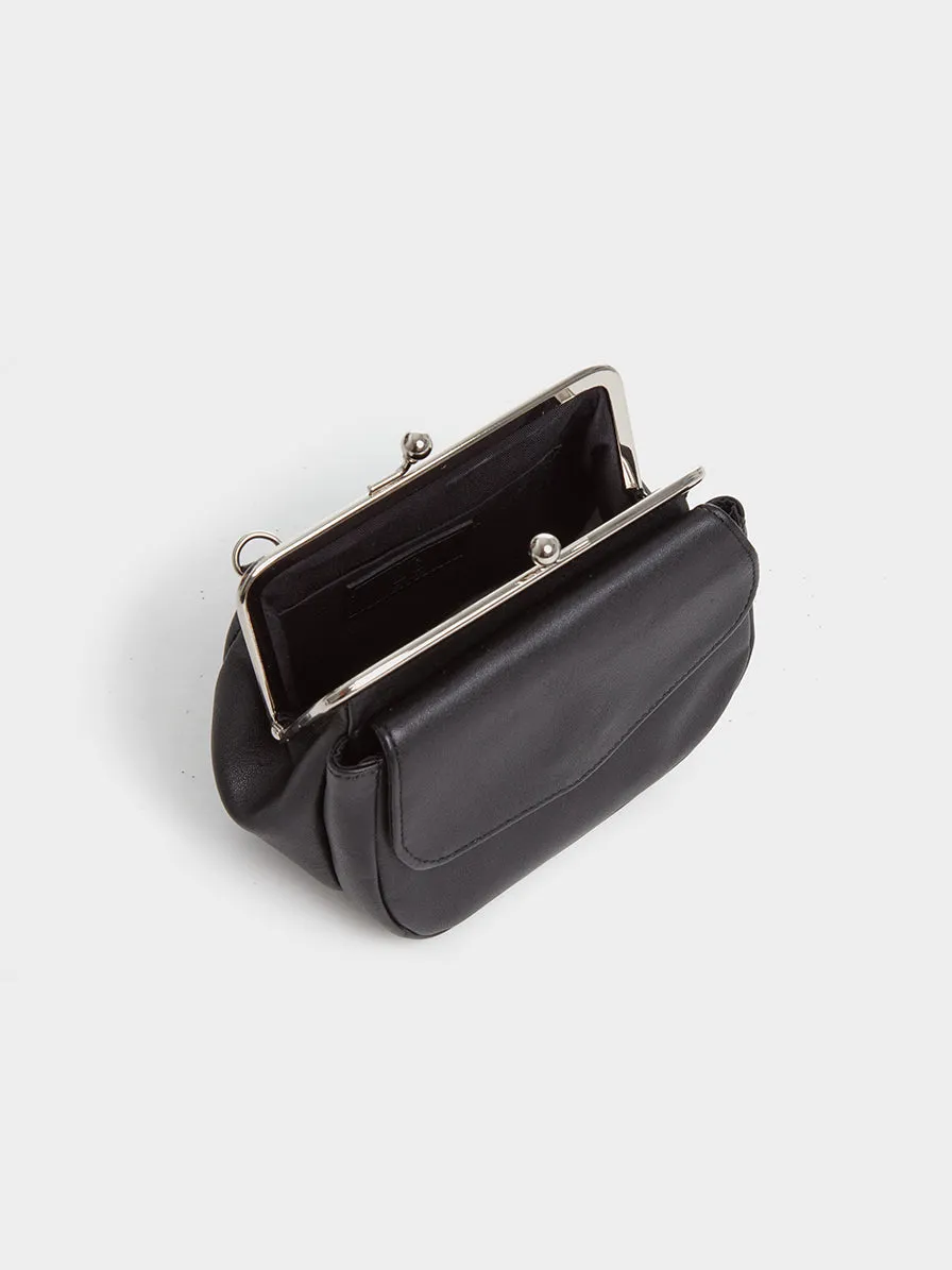 Black Mini Clasp Pochette Bag