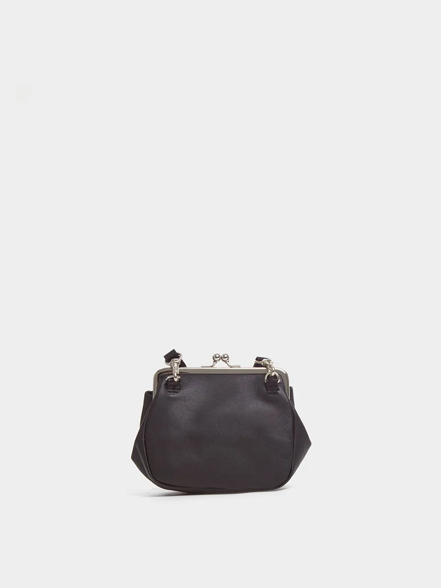 Black Mini Clasp Pochette Bag