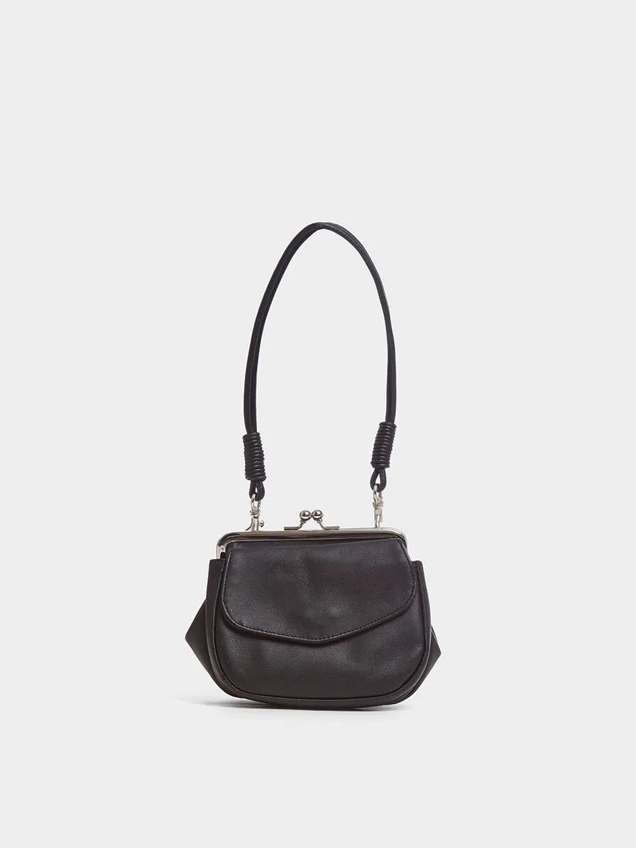 Black Mini Clasp Pochette Bag