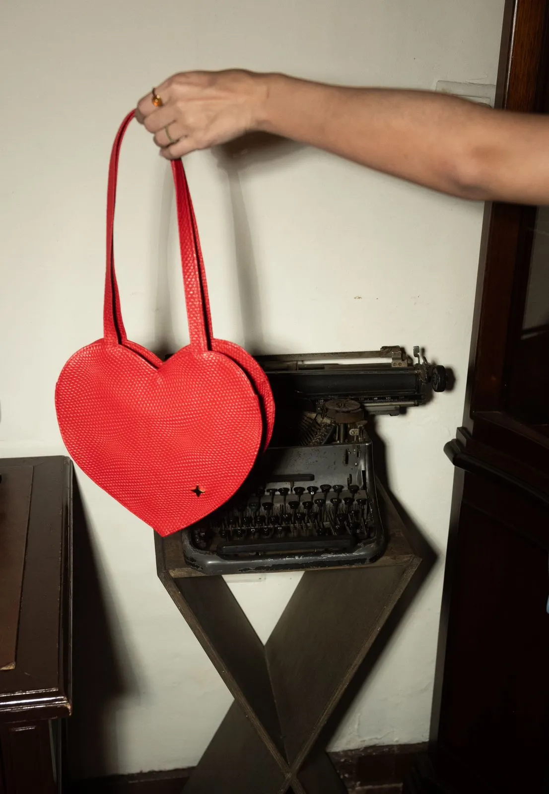 Mini Leather Heart Shoulder Bag