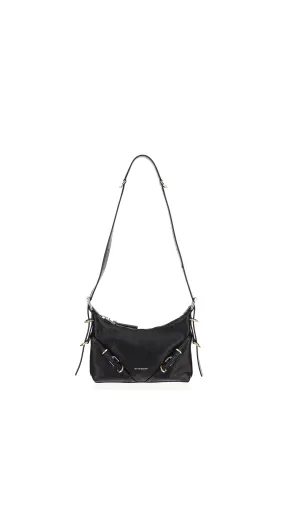 Black Leather Mini Voyou Bag