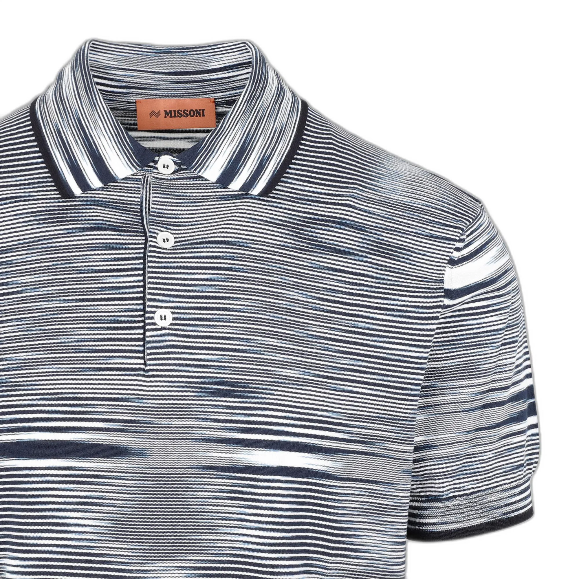 Striped Short-Sleeved Polo Shirt